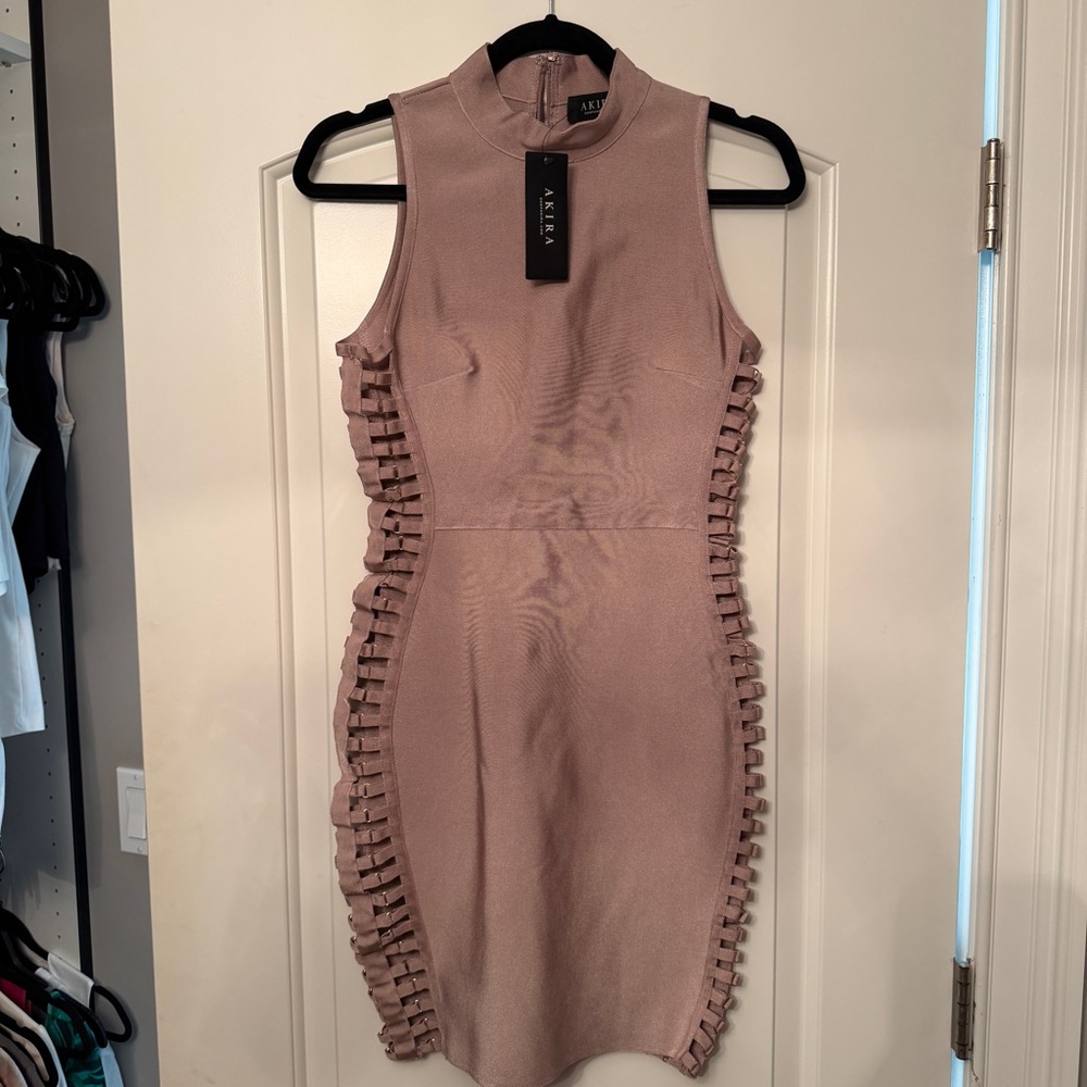 AKIRA Mauve Sleeveless Mini Dress